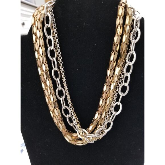 Twelve inch multichain necklace with a three inch extension n305* - Picture 1 of 6
